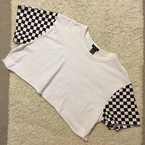 Checkered Crop Tee